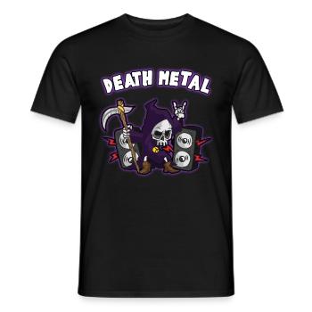 DEATH METAL - Männer T-Shirt - Schwarz - Vorne - AI Model Male 178 light (178cm)