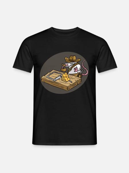 INDIANA JONES Mausefalle Käse Kinder Humor - Männer T-Shirt - Schwarz