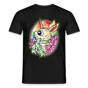 Einhorn Hase Ostern Juwelen Edelsteine - Männer T-Shirt - Schwarz - Vorne - AI Model Male 178 light (178cm)