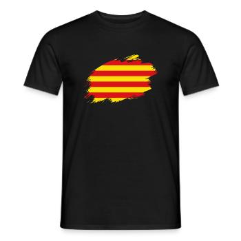 Catalonia Catalan flag flag - Men's T-Shirt - black - Front - AI Model Male 178 light (178cm)