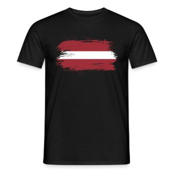 Lettonie Drapeau - T-shirt homme - noir - Devant - AI Model Male 178 light (178cm)