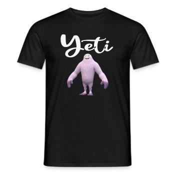 yeti - Men's T-Shirt - black - Front - AI Model Male 178 light (178cm)