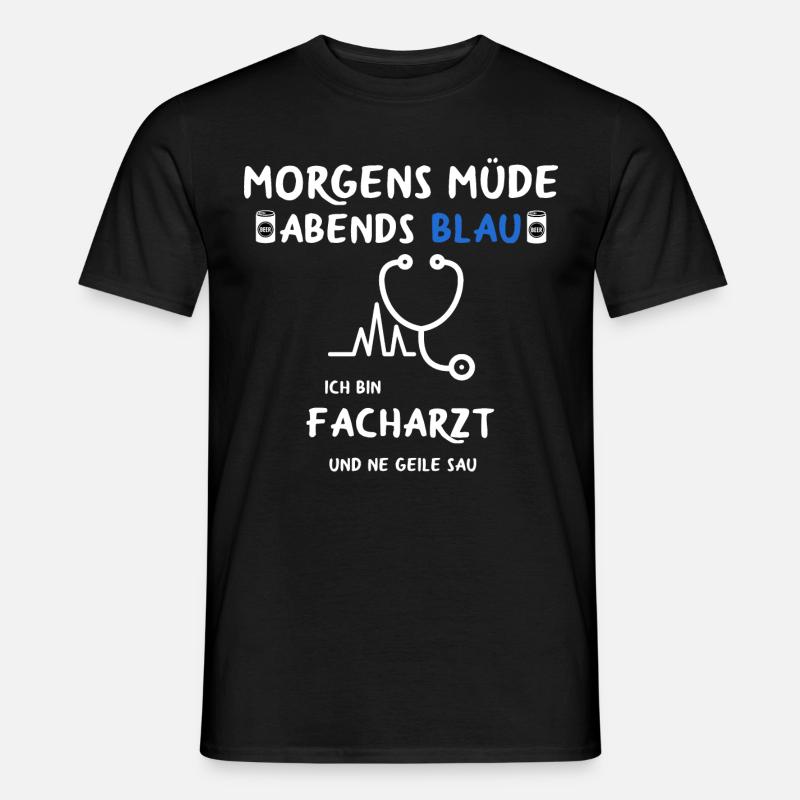 Facharzt Arzt Mediziner Doktor Geschenkidee Spruch - Männer T-Shirt - Schwarz