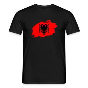 Albanien albanisch Flagge Fahne - Männer T-Shirt - Schwarz - Vorne - AI Model Male 178 light (178cm)