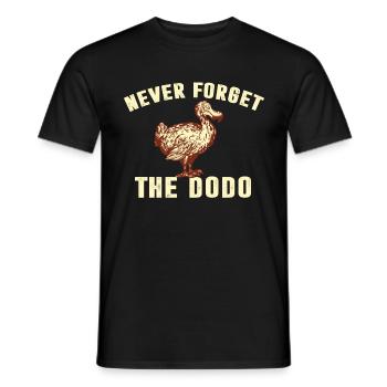 never forget the dodo n’oublie pas oiseau dodo - T-shirt homme - noir - Devant - AI Model Male 178 light (178cm)