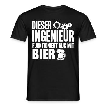 Lustiger Ingenieur Spruch - Engineer Geschenk - Männer T-Shirt - Schwarz - Vorne - AI Model Male 178 light (178cm)