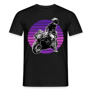 Motocycles / moto / moto biker - T-shirt homme - noir - Devant - AI Model Male 178 light (178cm)