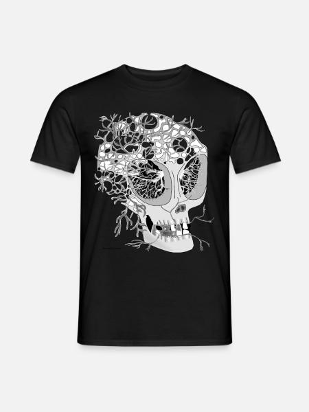 Skull white - Men's T-Shirt - black