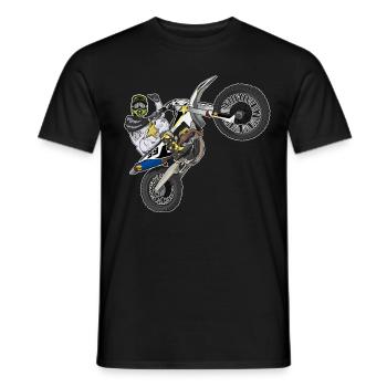 Motocross / Enduro / Freestyle mx / Dirtbike retro - Men's T-Shirt - black - Front - AI Model Male 178 light (178cm)