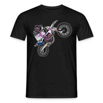 Motocross / Enduro / Freestyle mx / Dirtbike retro - Men's T-Shirt - black - Front - AI Model Male 178 light (178cm)