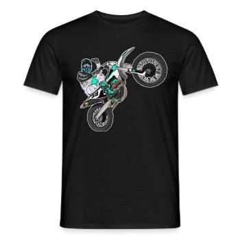 Motocross / Enduro / Freestyle mx / Dirtbike retro - Männer T-Shirt - Schwarz - Vorne - AI Model Male 178 light (178cm)