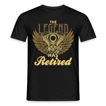 Renter, Die Legende ist in Rente - Männer T-Shirt - Schwarz - Vorne - AI Model Male 178 light (178cm)