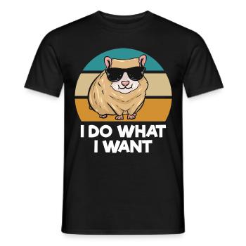 Hamster Liebhaber | Hamster Nagetiere Geschenkidee - Männer T-Shirt - Schwarz - Vorne - AI Model Male 178 light (178cm)