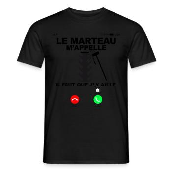 le marteau m'appelle faut Cross training Sport - T-shirt homme - noir - Devant - AI Model Male 178 light (178cm)