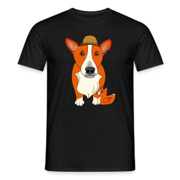 Welsh Corgi Urlaub niedlich Fellnase Doglove hund - Männer T-Shirt - Schwarz - Vorne - AI Model Male 178 light (178cm)