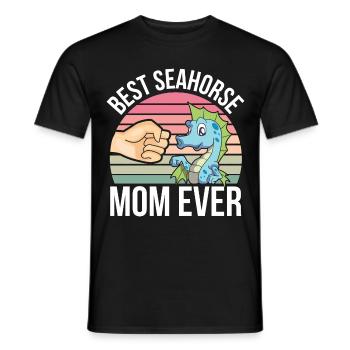 Seepferdchen | Meer Seepferd Tiere Fische Geschenk - Männer T-Shirt - Schwarz - Vorne - AI Model Male 178 light (178cm)