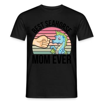 Seepferdchen | Meer Seepferd Tiere Fische Geschenk - Männer T-Shirt - Schwarz - Vorne - AI Model Male 178 light (178cm)