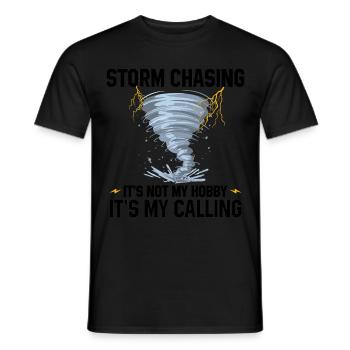 Geschenkidee für Sturmjäger | Sturmbegleiter Blitz - Männer T-Shirt - Schwarz - Vorne - AI Model Male 178 light (178cm)