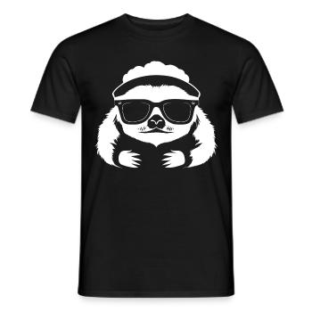 Sloths Anime Sloth Manga Sloth Sunglasses - Men's T-Shirt - black - Front - AI Model Male 178 light (178cm)