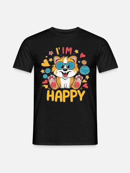 I'm Happy - Men's T-Shirt - black