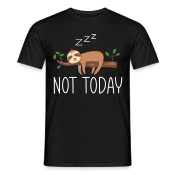 Sloth Lazy Nap Tired Slowly Sleepy Sloths - Men's T-Shirt - black - Front - AI Model Male 178 light (178cm)