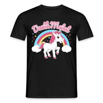 Death Metal Einhorn - Männer T-Shirt - Schwarz - Vorne - AI Model Male 178 light (178cm)