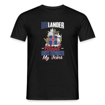 Iceland - Men's T-Shirt - black - Front - AI Model Male 178 light (178cm)