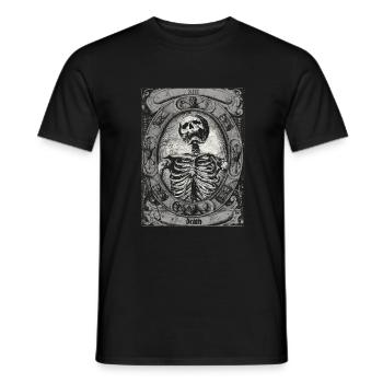 Vintage Occult The Death Tarot Card - Satan - Men's T-Shirt - black - Front - AI Model Male 178 light (178cm)