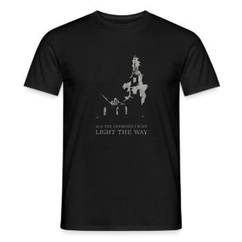 Église brûlante Antichrist Occulte Satan Athée - T-shirt homme - noir - Devant - AI Model Male 178 light (178cm)