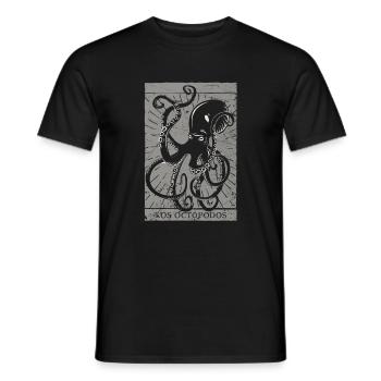Okkulte Kraken Tarot Karte Vintage Gothic Baphomet - Männer T-Shirt - Schwarz - Vorne - AI Model Male 178 light (178cm)