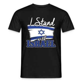 Israel - Männer T-Shirt - Schwarz - Vorne - AI Model Male 178 light (178cm)