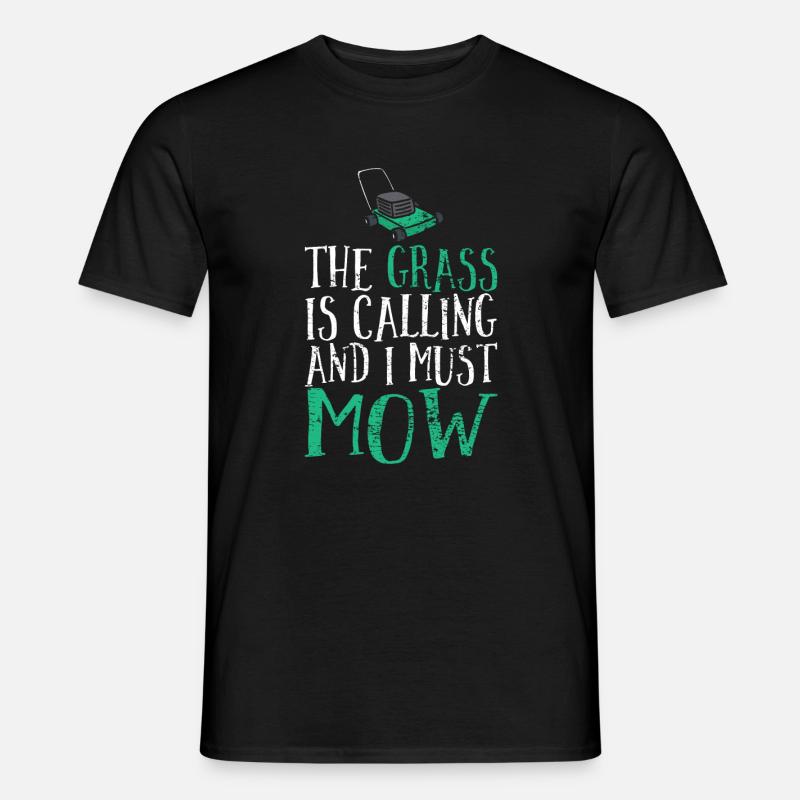 Rasenmähen - Männer T-Shirt - Schwarz