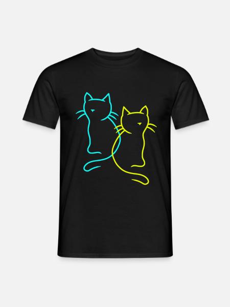 Katzen Haustiere Kätzchen Katze Geschenkidee - Männer T-Shirt - Schwarz