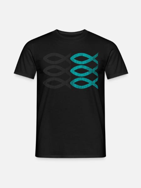 Christlich Fische Christen - Männer T-Shirt - Schwarz