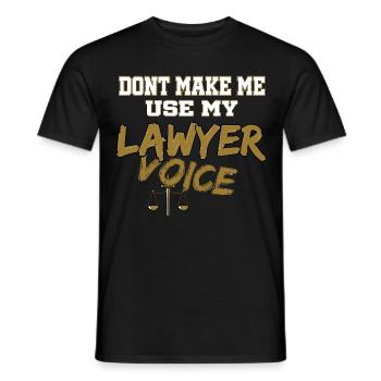 Anwalt Rechtsanwalt Jura Richter Recht Geschenk 36 - Männer T-Shirt - Schwarz - Vorne - AI Model Male 178 light (178cm)