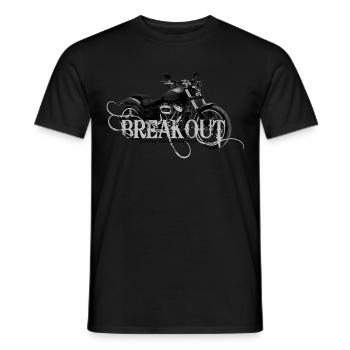 BREAKOUT - Männer T-Shirt - Schwarz - Vorne - AI Model Male 178 light (178cm)