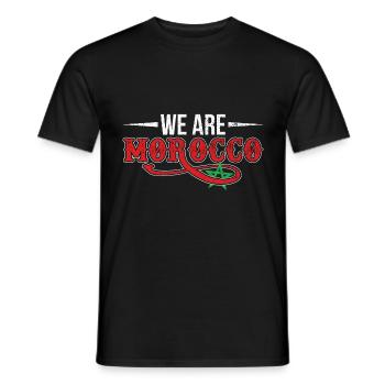Morocco national flag - Men's T-Shirt - black - Front - AI Model Male 178 light (178cm)