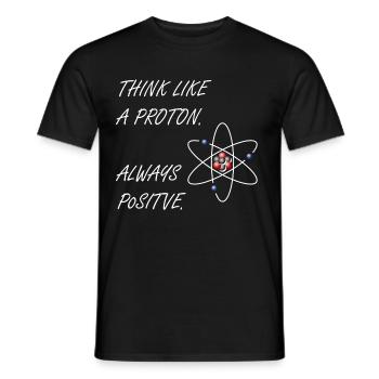 Proton - Soyez positif - T-shirt homme - noir - Devant - AI Model Male 178 light (178cm)