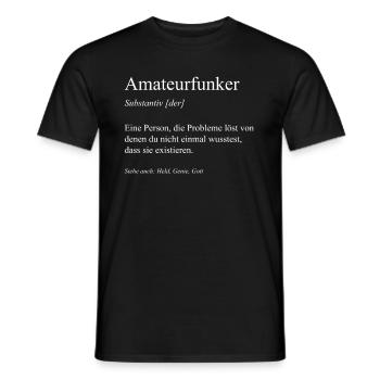 Amateurfunker Antenne Funker Funkturm CB Geschenk - Männer T-Shirt - Schwarz - Vorne - AI Model Male 178 light (178cm)
