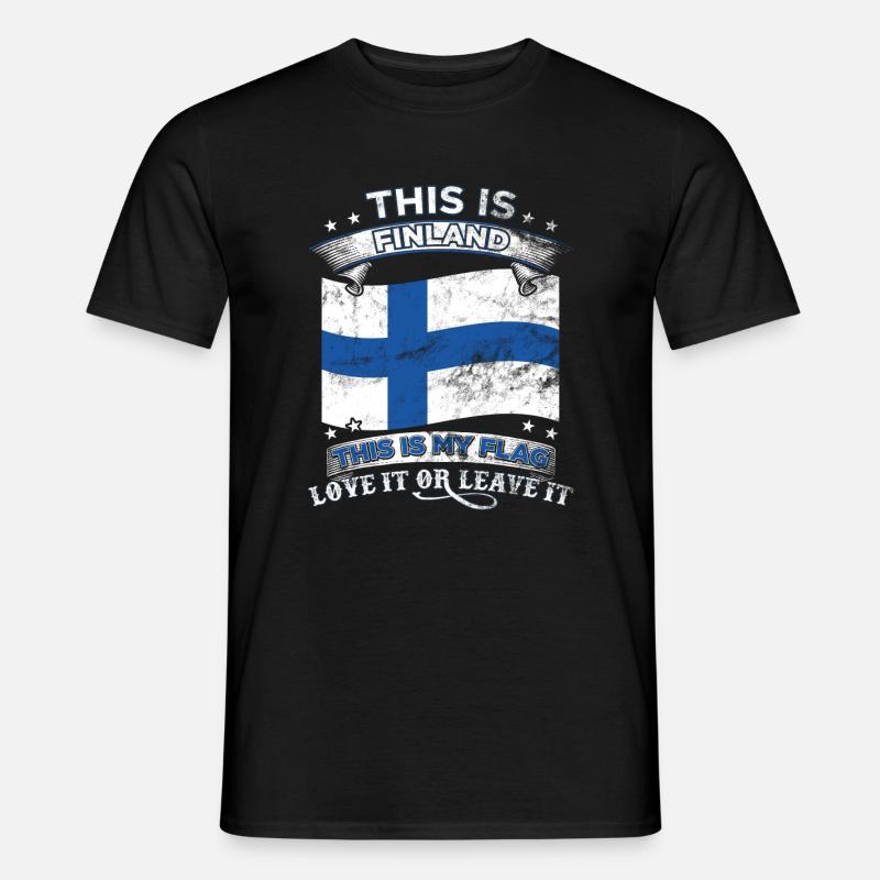 FINNLAND - Männer T-Shirt - Schwarz