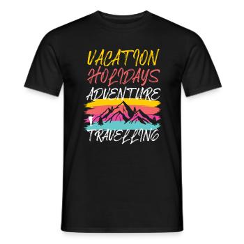 voyage du monde voyage voyage idée cadeau de vacances - T-shirt homme - noir - Devant - AI Model Male 178 light (178cm)