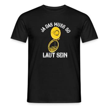 Sousaphon Orchester Blasinstrument Geschenk - Männer T-Shirt - Schwarz - Vorne - AI Model Male 178 light (178cm)