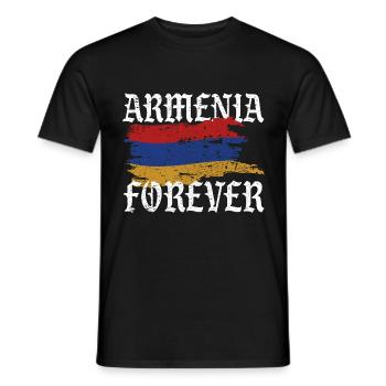 L'Arménie pour toujours - T-shirt homme - noir - Devant - AI Model Male 178 light (178cm)