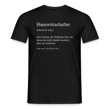 Hauswirtschaft Hauswirtschafter Geschenk Idee - Männer T-Shirt - Schwarz - Vorne - AI Model Male 178 light (178cm)