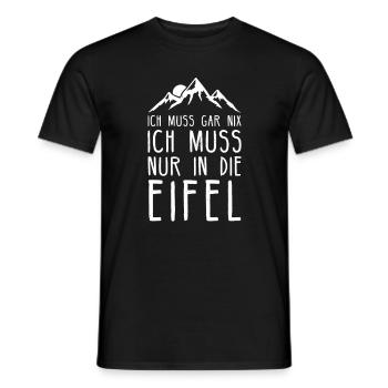 Eifel Wandern Wanderer Geschenk Monschau - Männer T-Shirt - Schwarz - Vorne - AI Model Male 178 light (178cm)