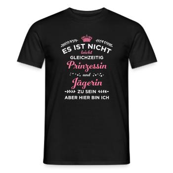 Jägerin Jagd Jagen Prinzessin Geschenk - Männer T-Shirt - Schwarz - Vorne - AI Model Male 178 light (178cm)
