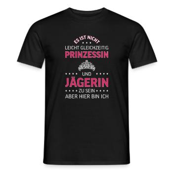 Jägerin Jagd Jagen Prinzessin Geschenk - Männer T-Shirt - Schwarz - Vorne - AI Model Male 178 light (178cm)