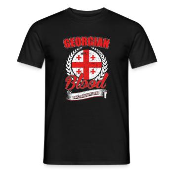 Georgian blood - Men's T-Shirt - black - Front - AI Model Male 178 light (178cm)