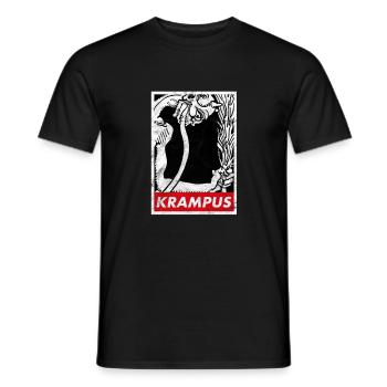 Krampus Occult Germanic Christmas Demon Horror - Men's T-Shirt - black - Front - AI Model Male 178 light (178cm)