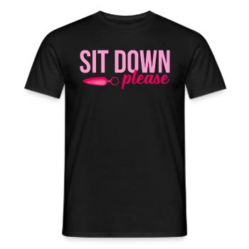 BDSM Bondage Sex Plug Anal Dildo Vibrator Sous - T-shirt homme - noir - Devant - AI Model Male 178 light (178cm)